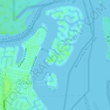 Topografische Karte The Sovereign Islands, Höhe, Relief