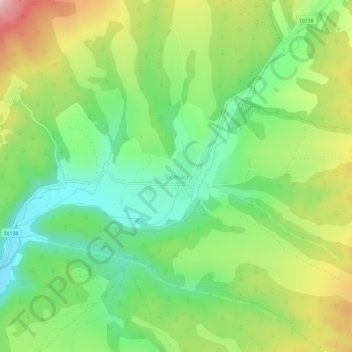 Topografische Karte Șicasău, Höhe, Relief