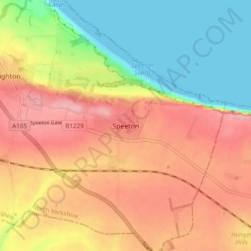 Topografische Karte Speeton, Höhe, Relief
