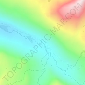 Topografische Karte Evolution Valley, Höhe, Relief