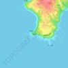 Topografische Karte Shiono Cape, Höhe, Relief