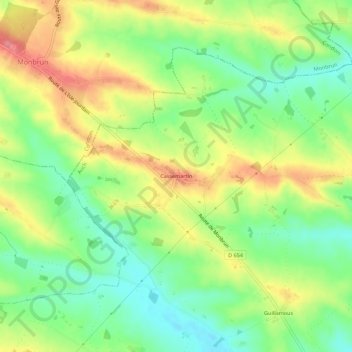 Topografische Karte Cassemartin, Höhe, Relief