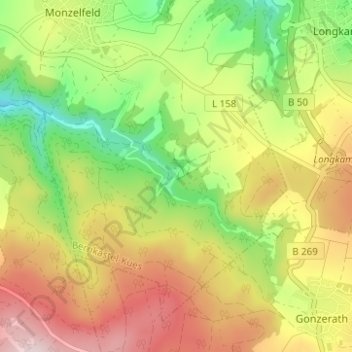 Topografische Karte Annenberg, Höhe, Relief