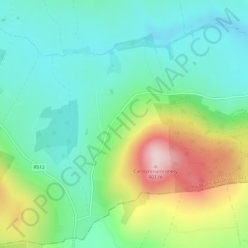 Topografische Karte Kilcruaig, Höhe, Relief