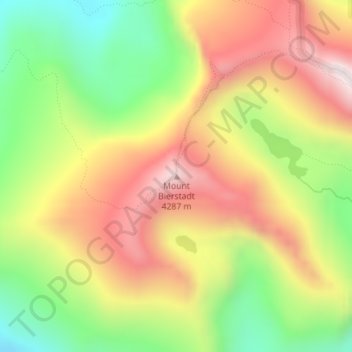 Topografische Karte Mount Bierstadt, Höhe, Relief