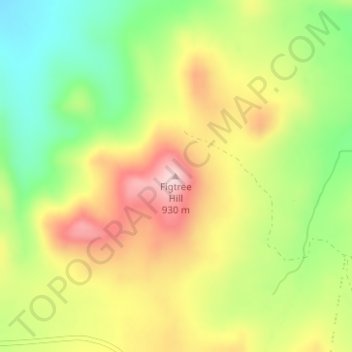 Topografische Karte Figtree Hill, Höhe, Relief