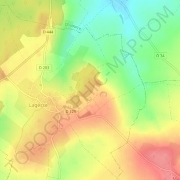 Topografische Karte Montigny, Höhe, Relief