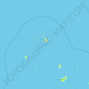 Topografische Karte Mandit Island, Höhe, Relief