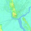 Topografische Karte Yangon, Höhe, Relief