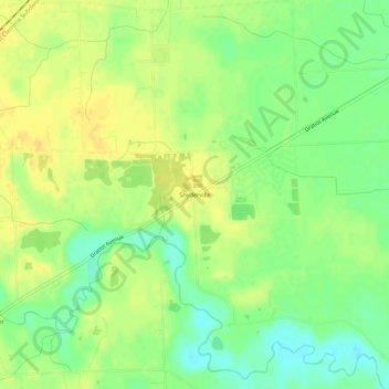 Topografische Karte Snyderville, Höhe, Relief