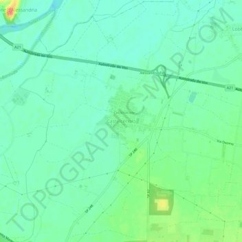 Topografische Karte Castelceriolo, Höhe, Relief