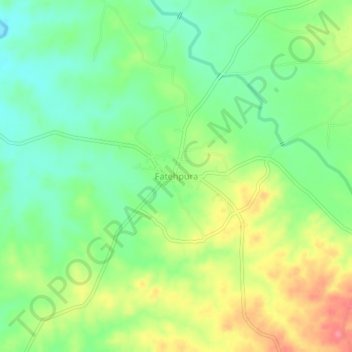 Topografische Karte Fatehpura, Höhe, Relief