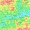 Topografische Karte London, Höhe, Relief