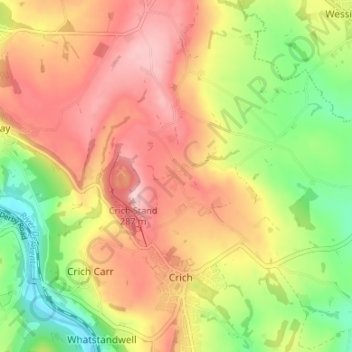Topografische Karte Plaistow Green, Höhe, Relief