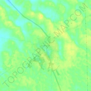 Topografische Karte Sadhasar, Höhe, Relief