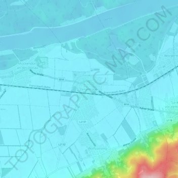 Topografische Karte Zeiselmauer, Höhe, Relief
