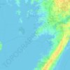 Topografische Karte Jersey Island, Höhe, Relief