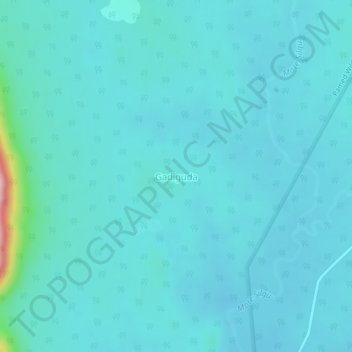 Topografische Karte Gadiguda, Höhe, Relief