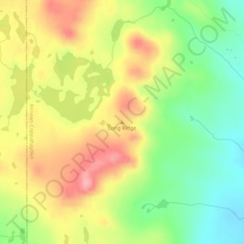 Topografische Karte Long Ridge, Höhe, Relief