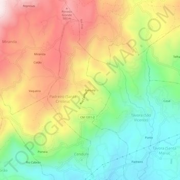 Topografische Karte Balouta, Höhe, Relief