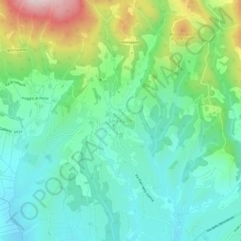 Topografische Karte Sant'Agata, Höhe, Relief