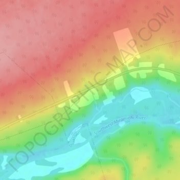 Topografische Karte Blissfield, Höhe, Relief