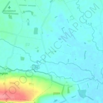 Topografische Karte Muscoates, Höhe, Relief