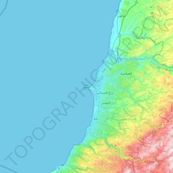 Topografische Karte Tyros, Höhe, Relief