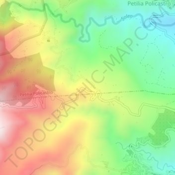 Topografische Karte Badessa, Höhe, Relief