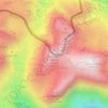 Topografische Karte Zla Kolata / Kollate e Keqe, Höhe, Relief