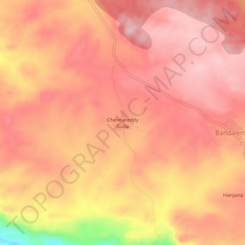 Topografische Karte Chennareddy Guda, Höhe, Relief