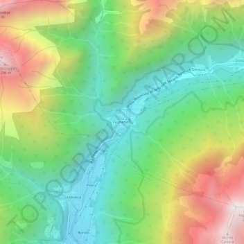 Topografische Karte Fiumenero, Höhe, Relief