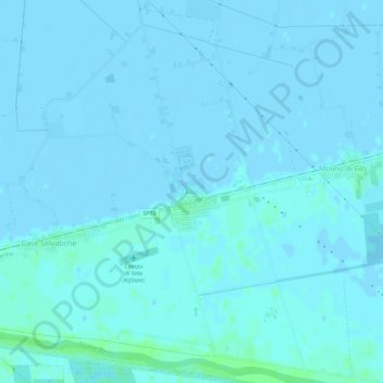 Topografische Karte Filo, Höhe, Relief