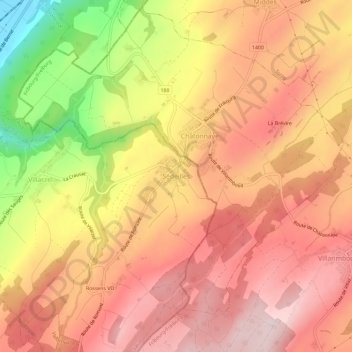 Topografische Karte Sédeilles, Höhe, Relief