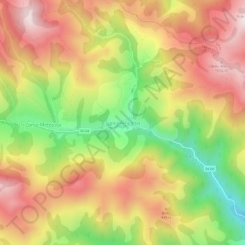 Topografische Karte Lunca Ampoiței, Höhe, Relief