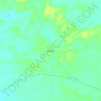 Topografische Karte Barjasar, Höhe, Relief