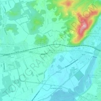 Topografische Karte Prat, Höhe, Relief