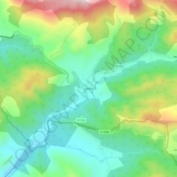 Topografische Karte La Bâtie, Höhe, Relief