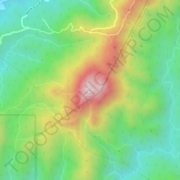 Topografische Karte Mount Ayaas, Höhe, Relief