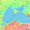 Topografische Karte Schwarzes Meer, Höhe, Relief