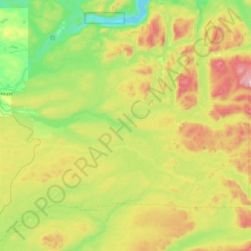 Topografische Karte Area L (Lone Butte/Interlakes), Höhe, Relief