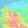 Topografische Karte Parc naturel régional des Caps et marais d'Opale, Höhe, Relief