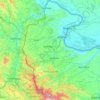 Topografische Karte Oblast Widin, Höhe, Relief