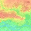 Topografische Karte Surgut, Höhe, Relief