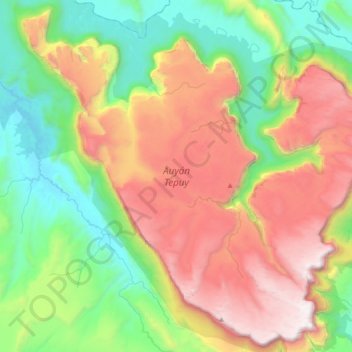 Topografische Karte Auyan-Tepui, Höhe, Relief