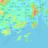 Topografische Karte Taishan, Höhe, Relief