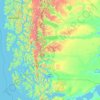 Topografische Karte Puerto Natales, Höhe, Relief