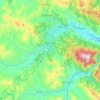 Topografische Karte Fermignano, Höhe, Relief
