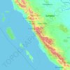 Topografische Karte West Sumatra, Höhe, Relief