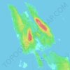 Topografische Karte Thetis Island, Höhe, Relief